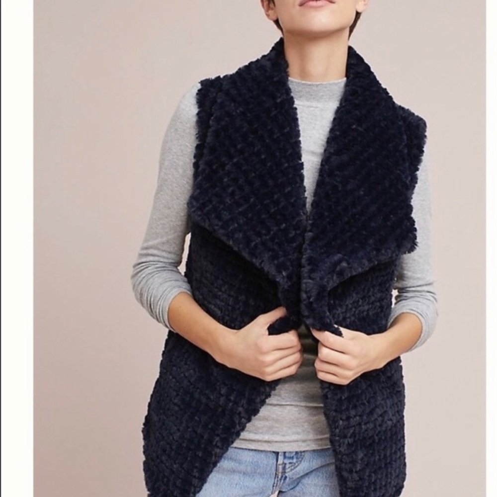 New NVLT Anthropologie Faux Fur Vest
